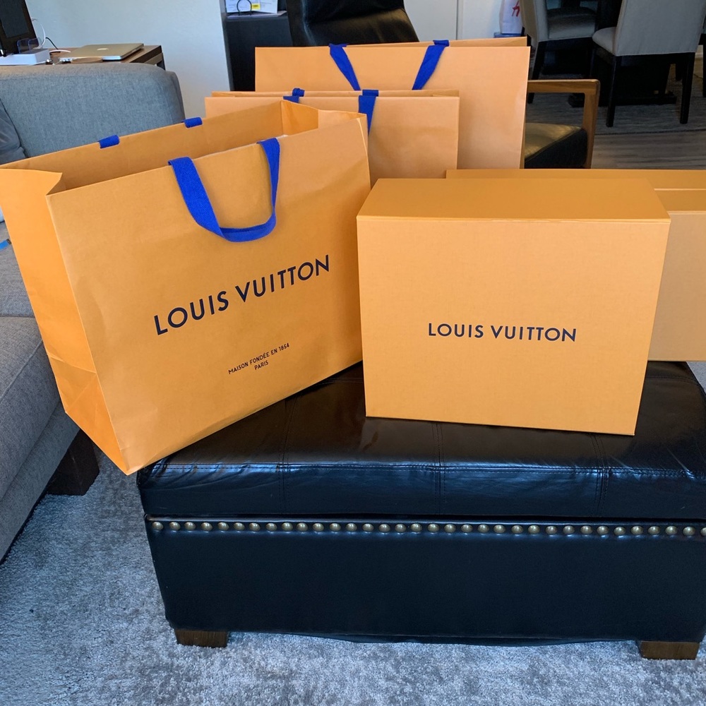 Louis Vuitton XL box and shopping bag
